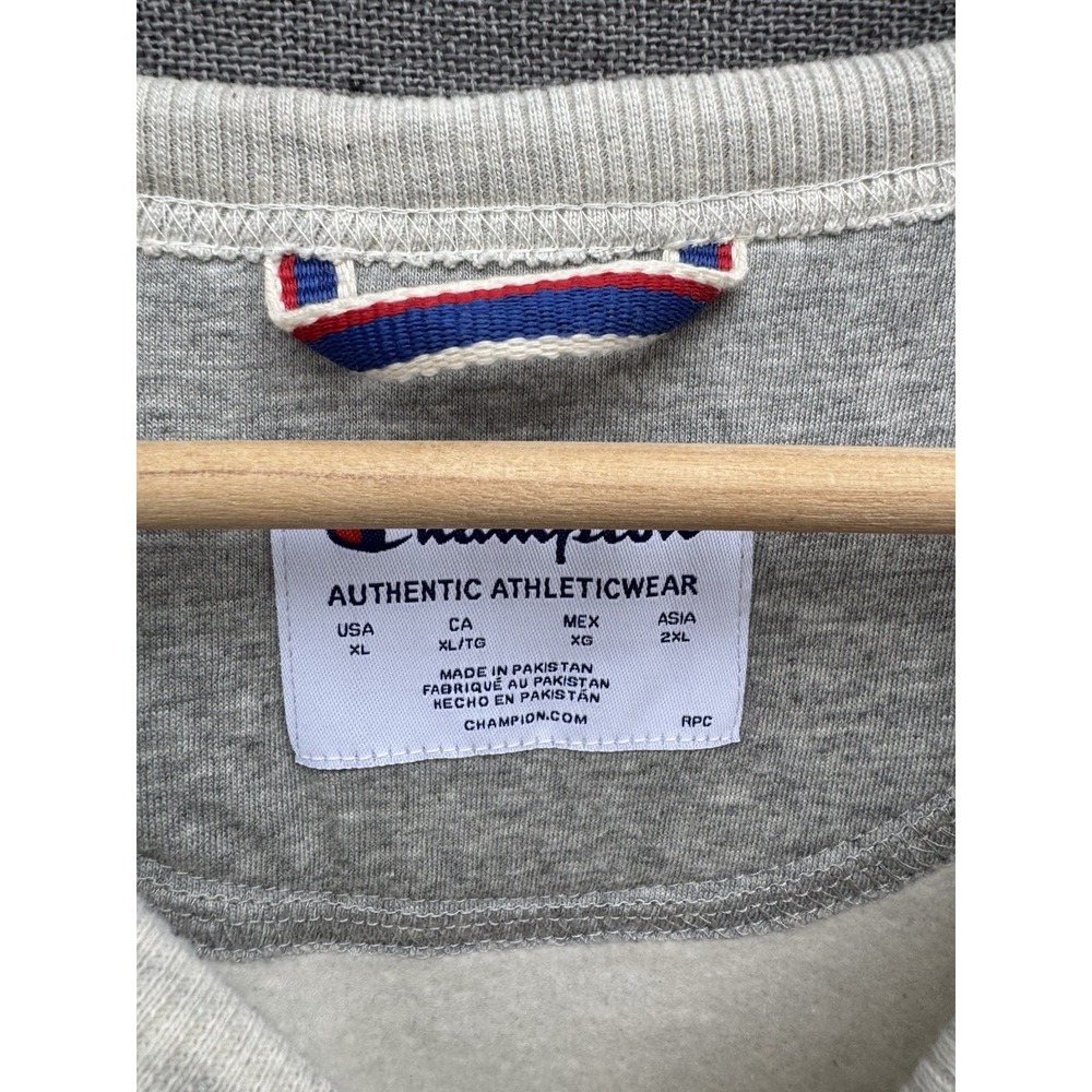Champion Gray Powerblend Crewneck Sweatshirt Size XL NWT Casual Athletic - Picture 2 of 7